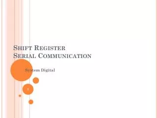 shift register serial communication