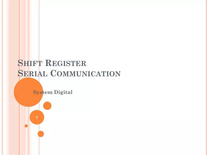 shift register serial communication