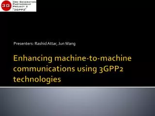 Enhancing machine-to-machine communications using 3GPP2 technologies