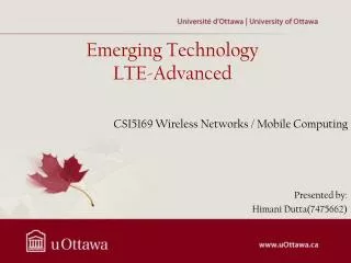 Emerging Technology LTE-Advanced