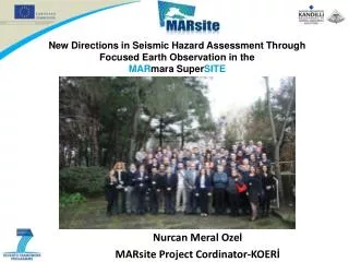 Nurcan Meral Ozel MARsite Project Cordinator-KOERİ