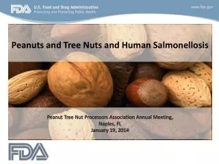 Peanuts and Tree Nuts and Human Salmonellosis