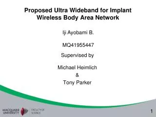 Proposed Ultra Wideband for Implant Wireless Body Area Network