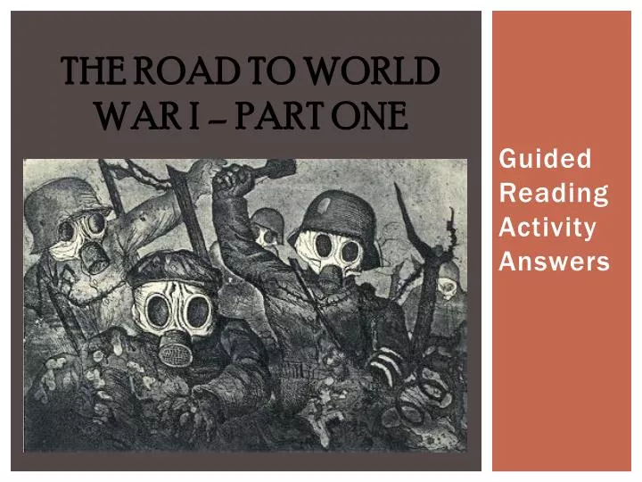 the road to world war i part one