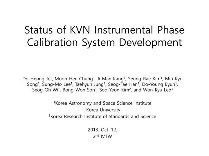 status of kvn instrumental phase calibration system development