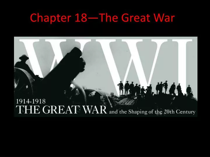 chapter 18 the great war