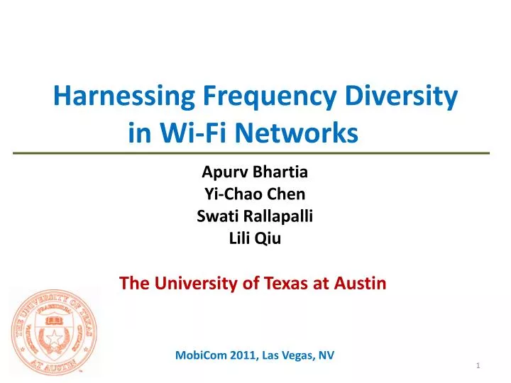 harnessing frequency diversity in wi fi networks