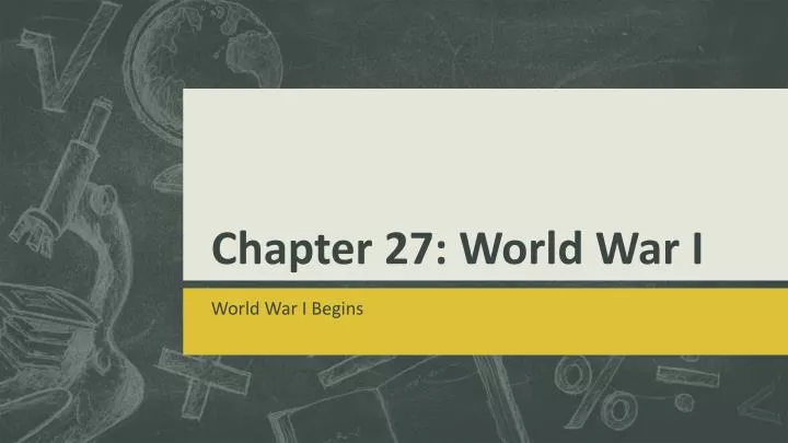 chapter 27 world war i