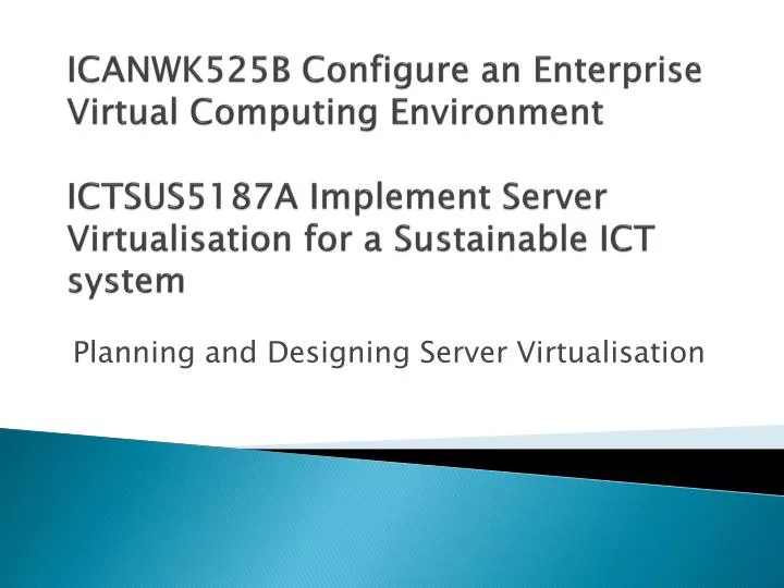 planning and designing server virtualisation
