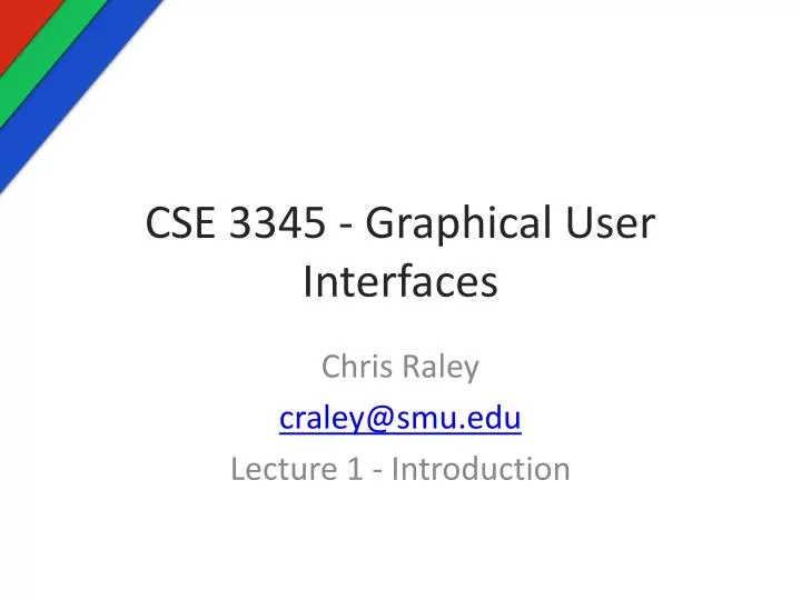 cse 3345 graphical user interfaces