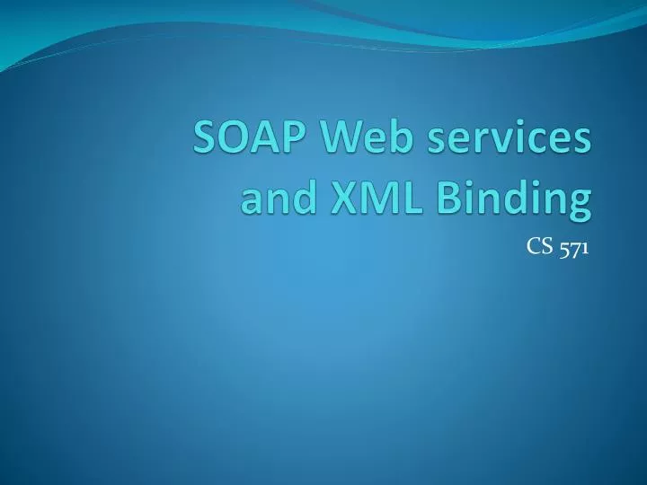 soap web services and xml binding