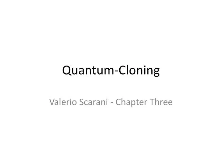 quantum cloning