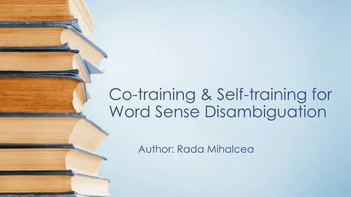 co training self training for word sense disambiguation