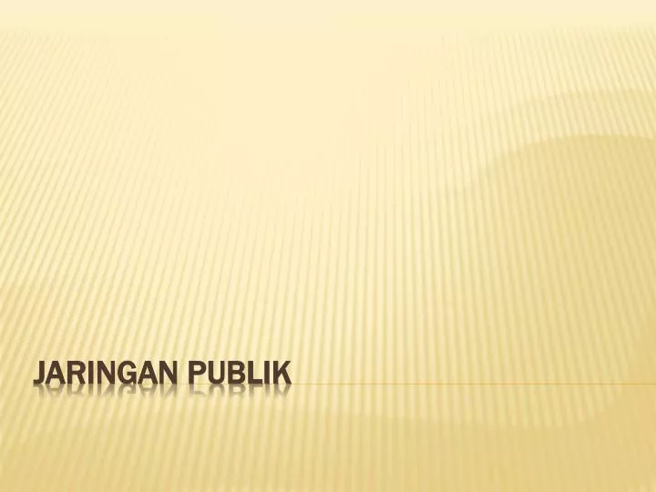 jaringan publik