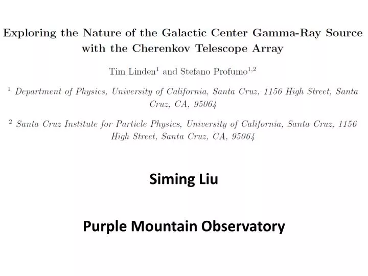 siming liu purple mountain observatory