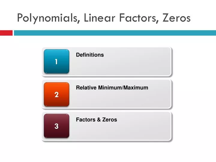 polynomials linear factors zeros