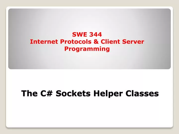 the c sockets helper classes