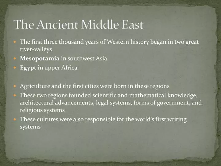 the ancient middle east