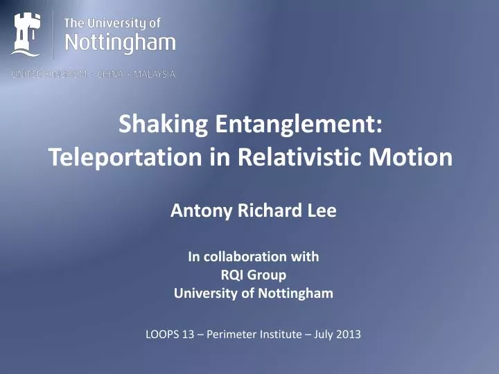 shaking entanglement teleportation in relativistic motion