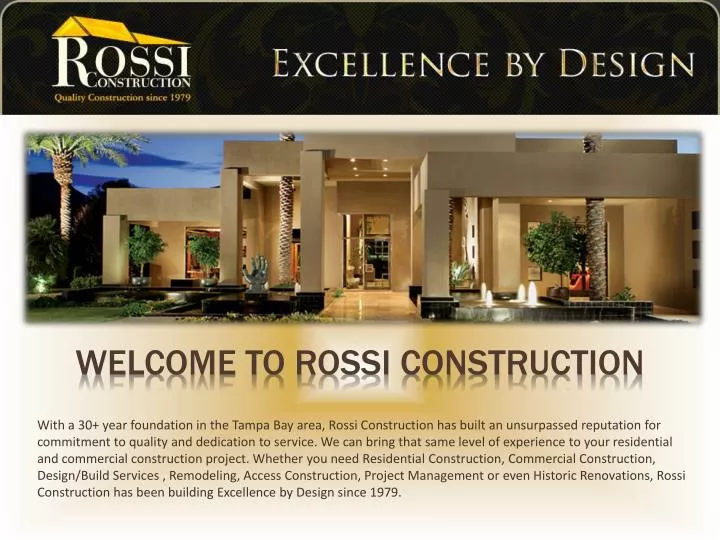 welcome to rossi construction