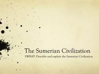 the sumerian civilization