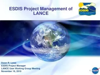 ESDIS Project Management of LANCE