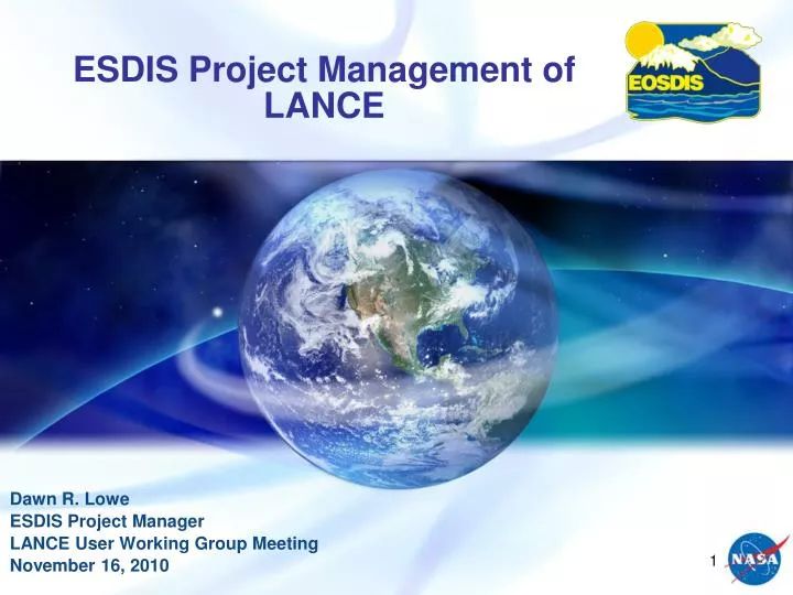 esdis project management of lance
