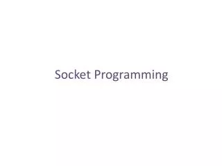 Socket Programming