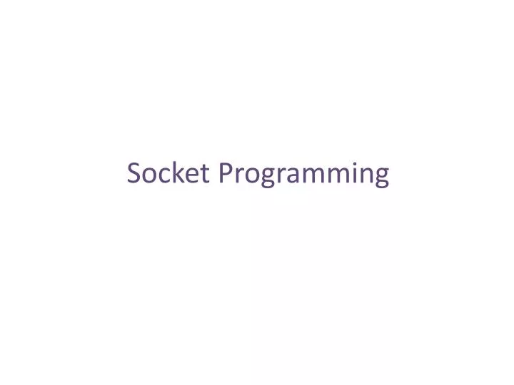 socket programming