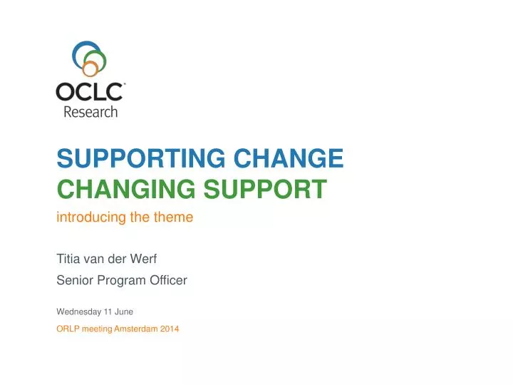 supporting change changing support