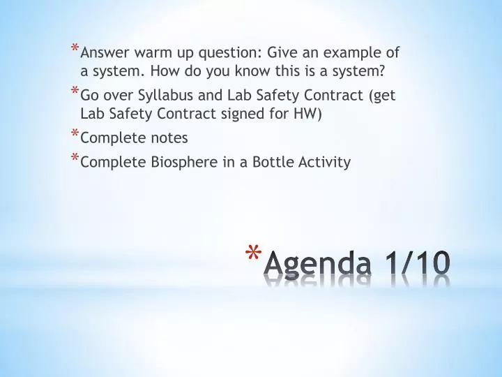 agenda 1 10
