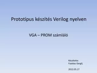 protot pus k sz t s verilog nyelven