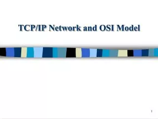 TCP/IP Network and OSI Model