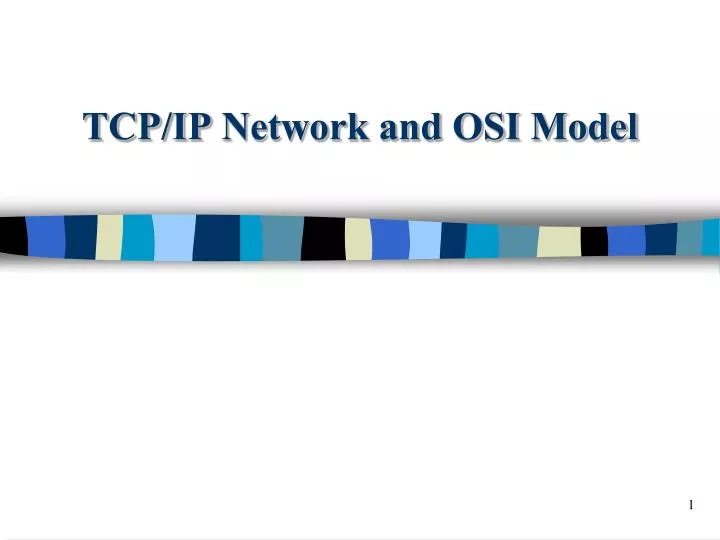tcp ip network and osi model