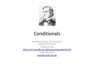 conditionals