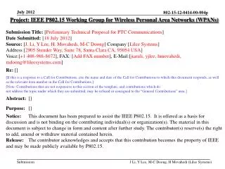 Project: IEEE P802.15 Working Group for Wireless Personal Area Networks (WPANs)