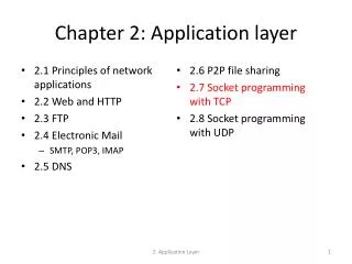 Chapter 2: Application layer