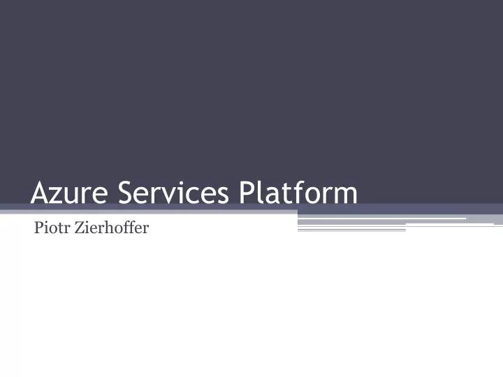 azure services platform