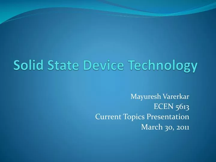 solid state device technology