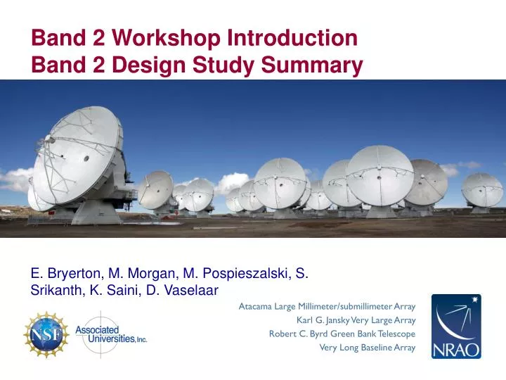 band 2 workshop introduction band 2 design study summary