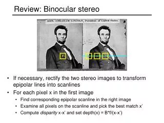 Review: Binocular stereo