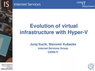 Evolution of virtual infrastructure with Hyper-V