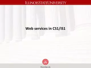 Web services in CS1/IS1