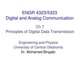 Ch 7 Principles of Digital Data Transmission