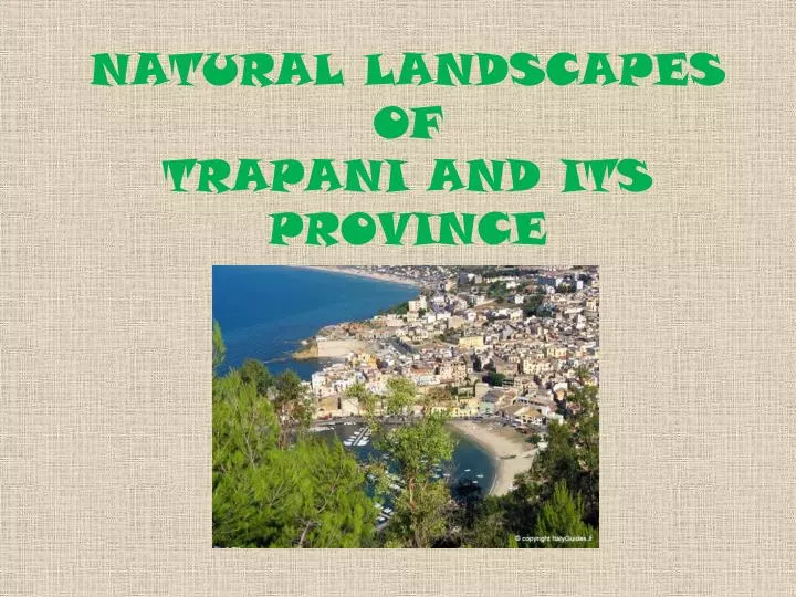 natural landscapes of trapani and its province