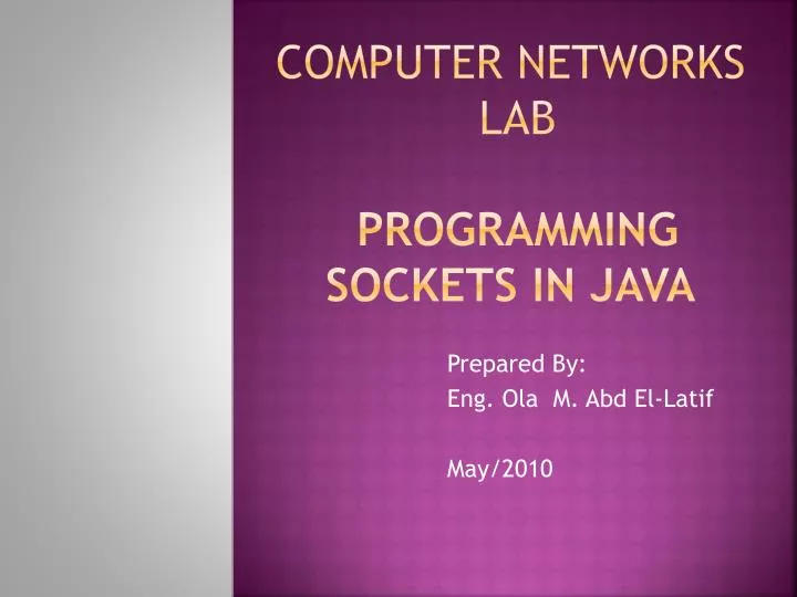 computer networks lab programming sockets in java