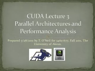 CUDA Lecture 3 Parallel Architectures and Performance Analysis