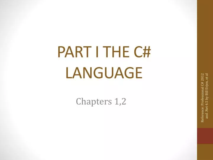 part i the c language