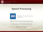 Speech Processing