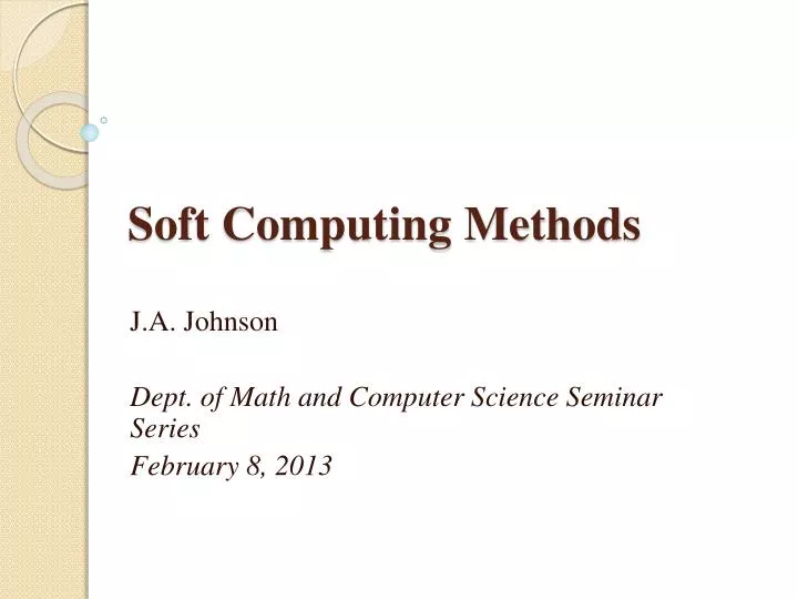 soft computing methods